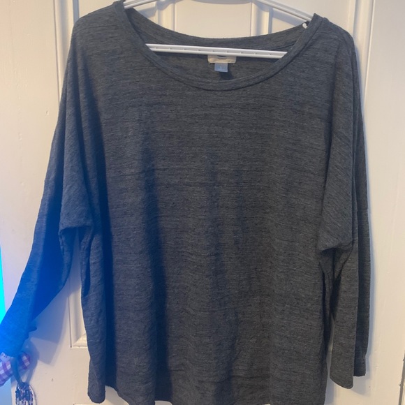 grey 3 1/4 length sleeve shirt - Picture 1 of 1
